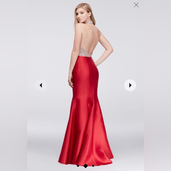 Mermaid red dress size 4 - Picture 2 of 10